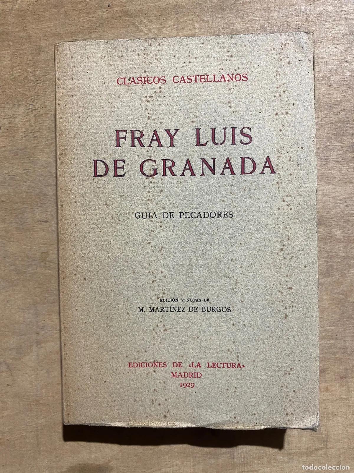books: Fray Luis de Granada - Guia de pecadores