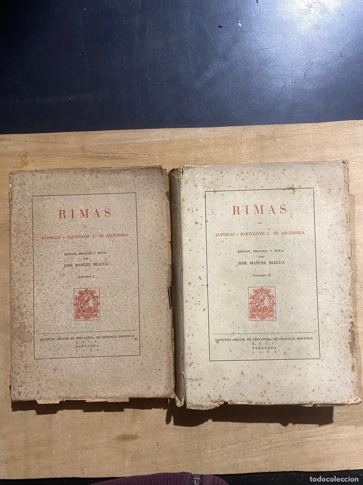 Libros: Lupercio Leonardo de Argensola y Bartolome Leonardo de Argensola - Rimas - Foto 1