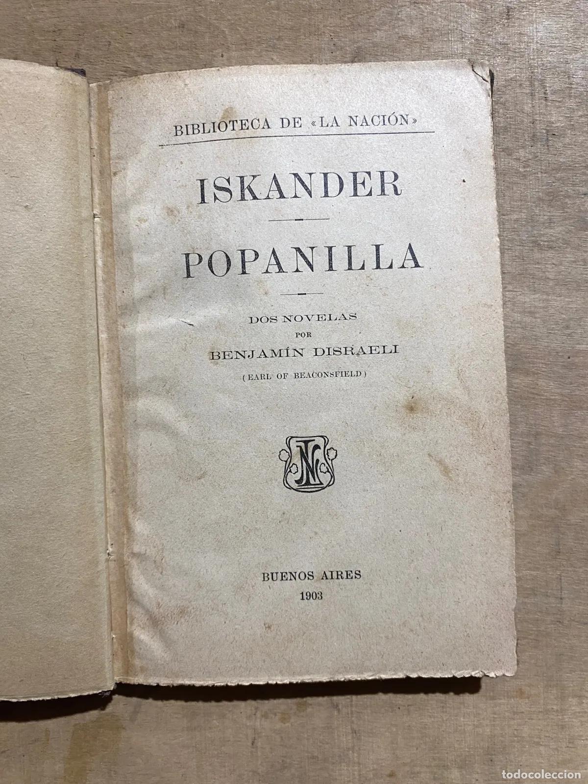 Libros: Benjamin Disraeli - Iskander - Popanilla - Foto 1