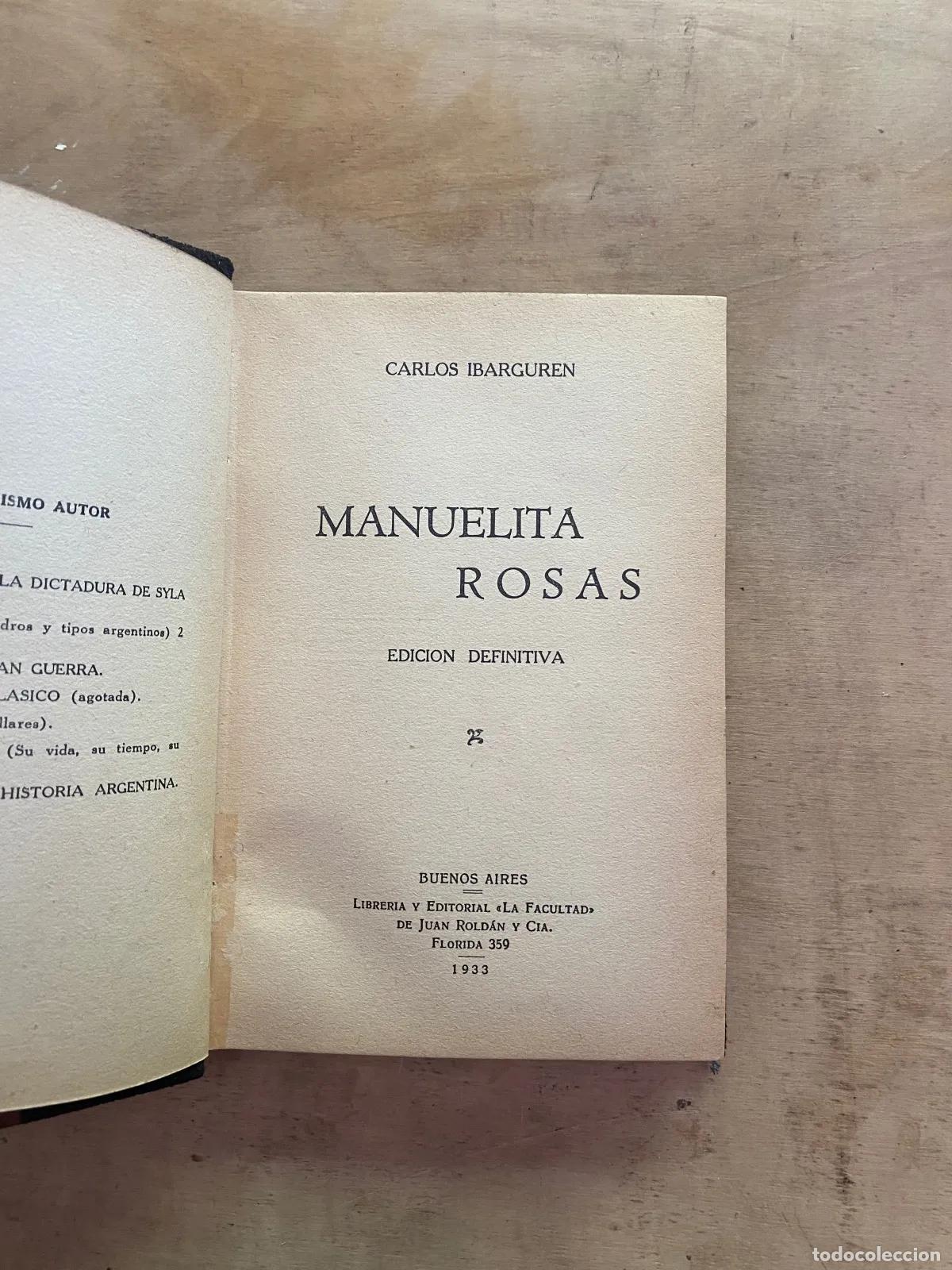 Libri di seconda mano: Carlos Ibarguren - Manuelita Rosas