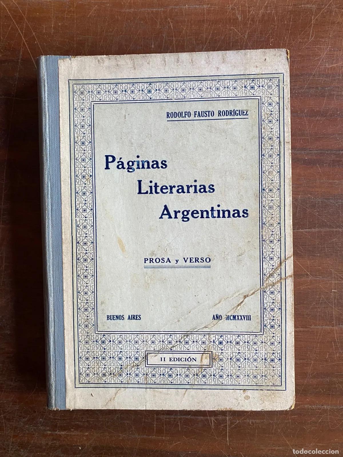 Libros: Rodolfo Fausto Rodriguez - Paginas Literarias Argentinas