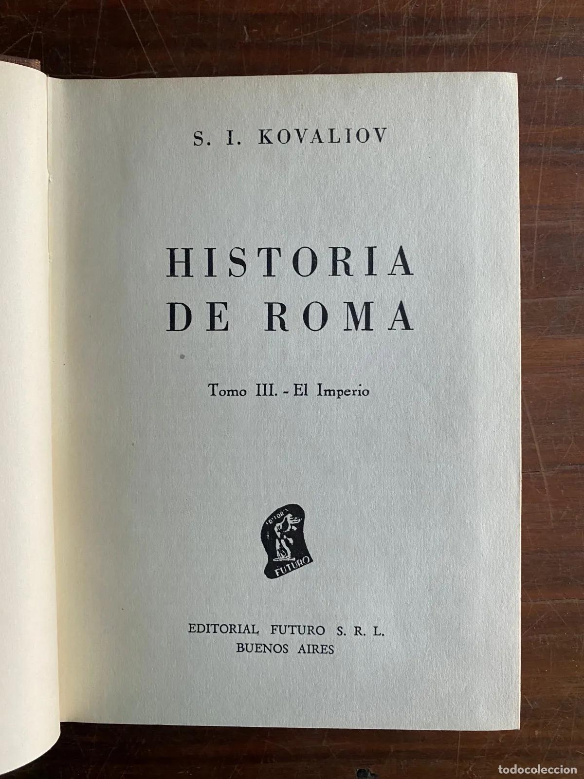 B&uuml;cher: Kovaliov, S.I. - HISTORIA DE ROMA