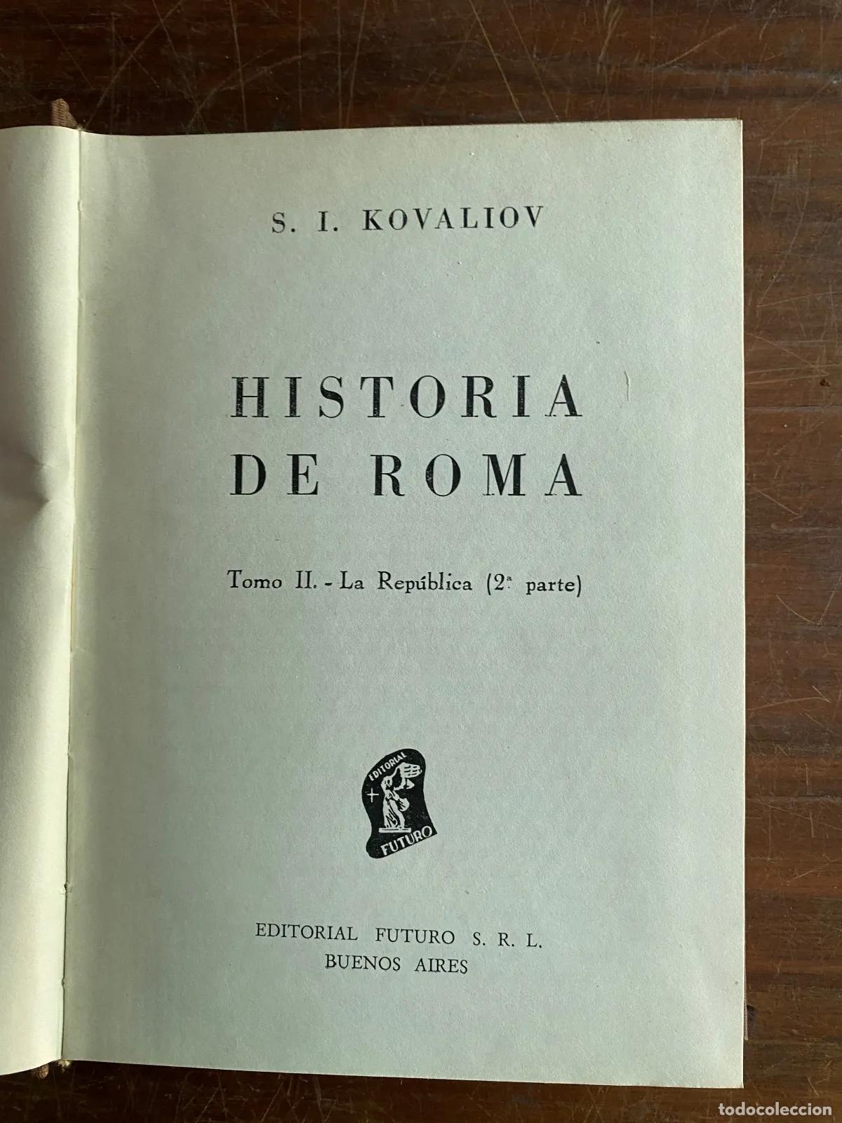 B&uuml;cher: Kovaliov, S.I. - HISTORIA DE ROMA