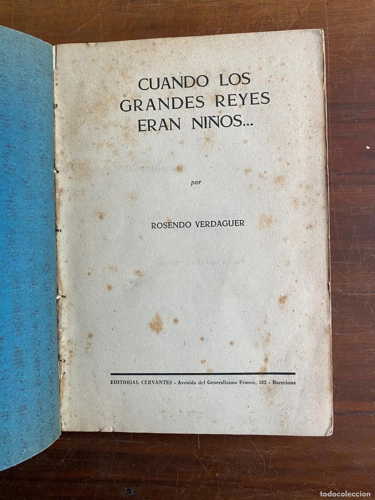 Libros: Rosendo Verdaguer - Cuando los grandes reyes eran ni�os...