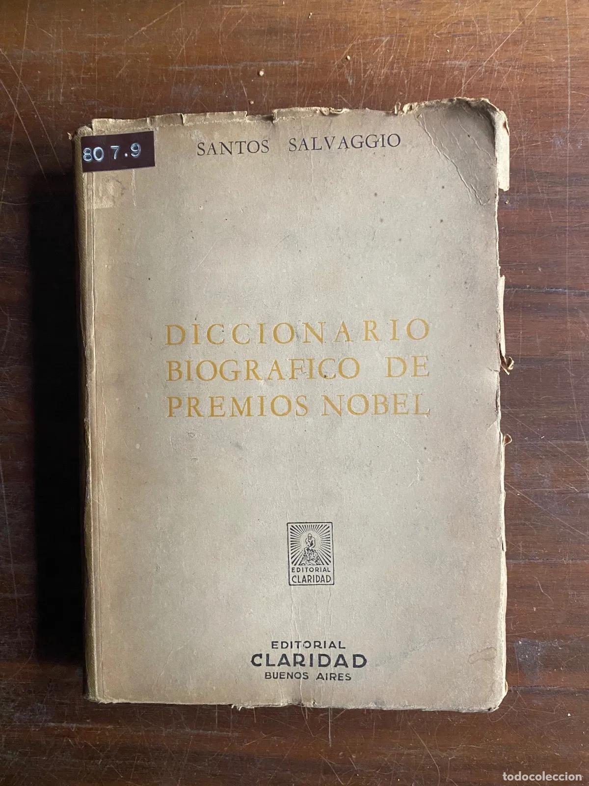 Livros em segunda m&atilde;o: Santos Salvaggio - Diccionario biografico de Premios Nobel