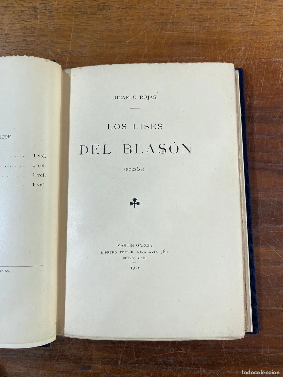 books: Ricardo Rojas - Los lises del blason, primera edicion, firmado y dedicado