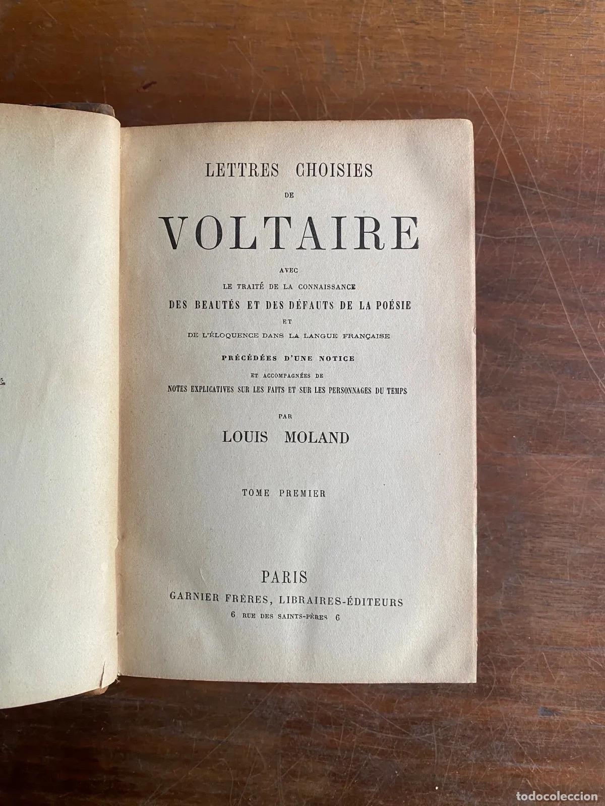 Libros: Voltaire - Lettres choisies de Voltaire - Foto 1