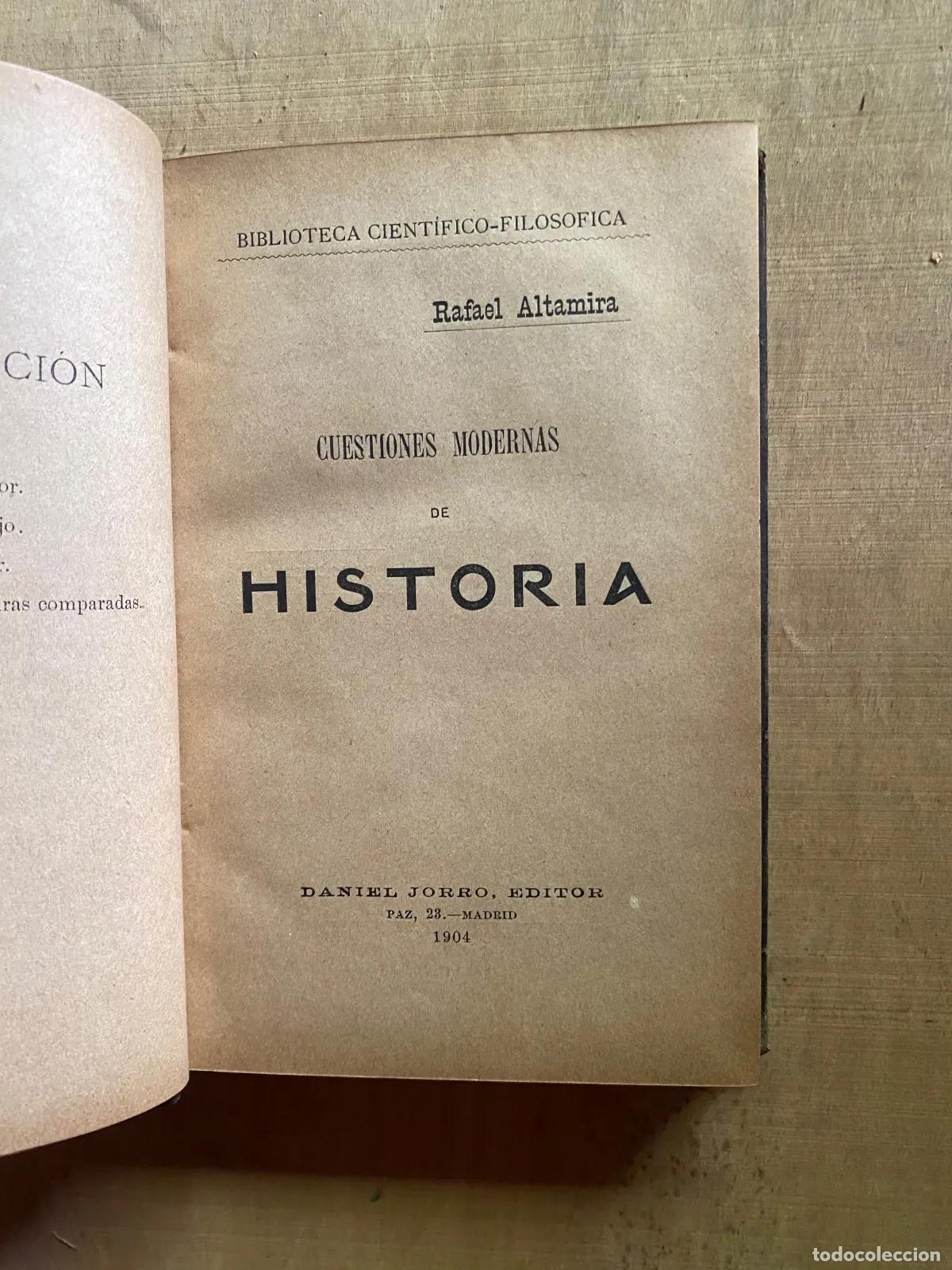B&uuml;cher: Rafael Altamira - Cuestiones modernas de historia