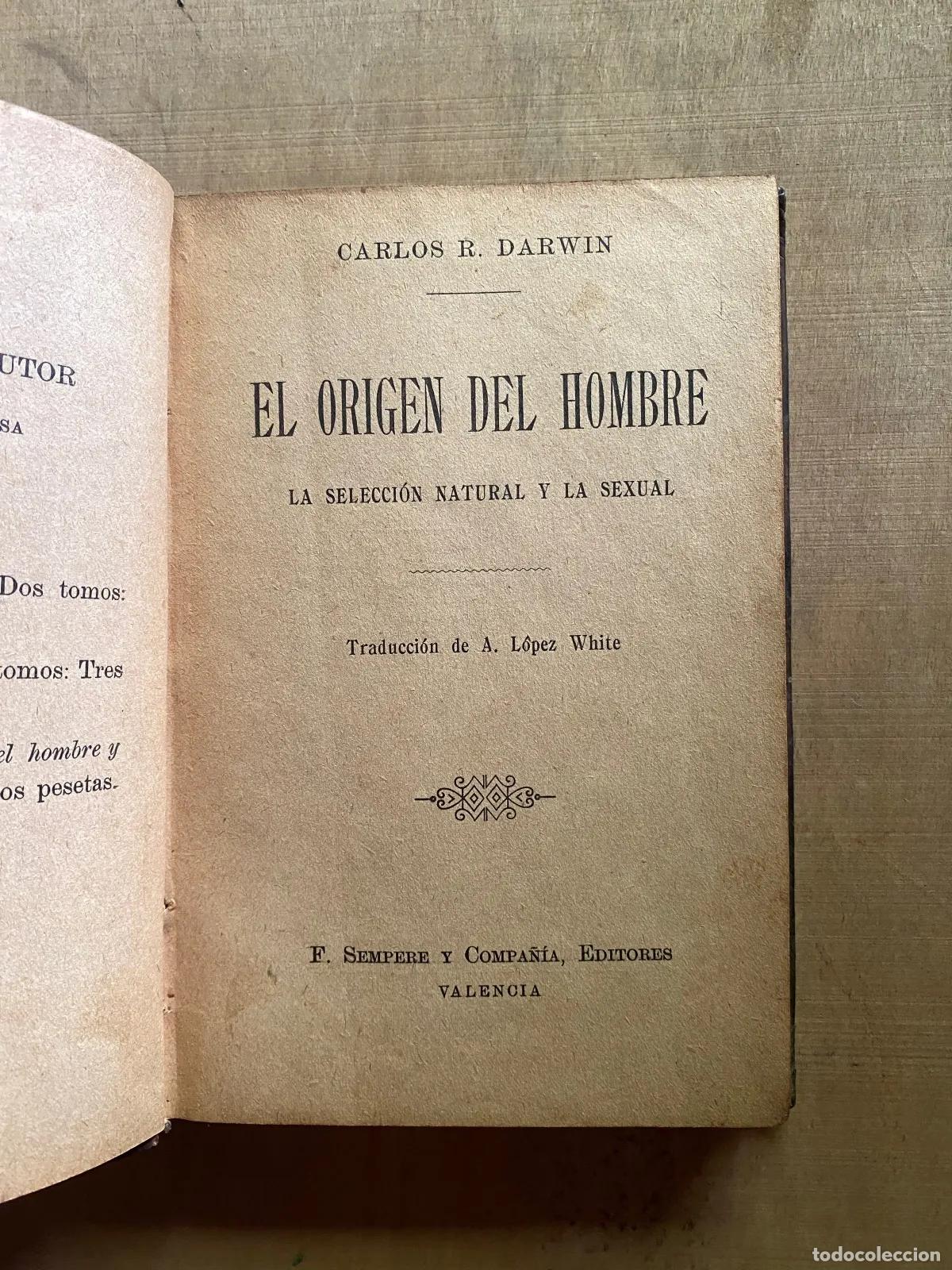 Libros: Charles Darwin - El origen del hombre - Foto 1