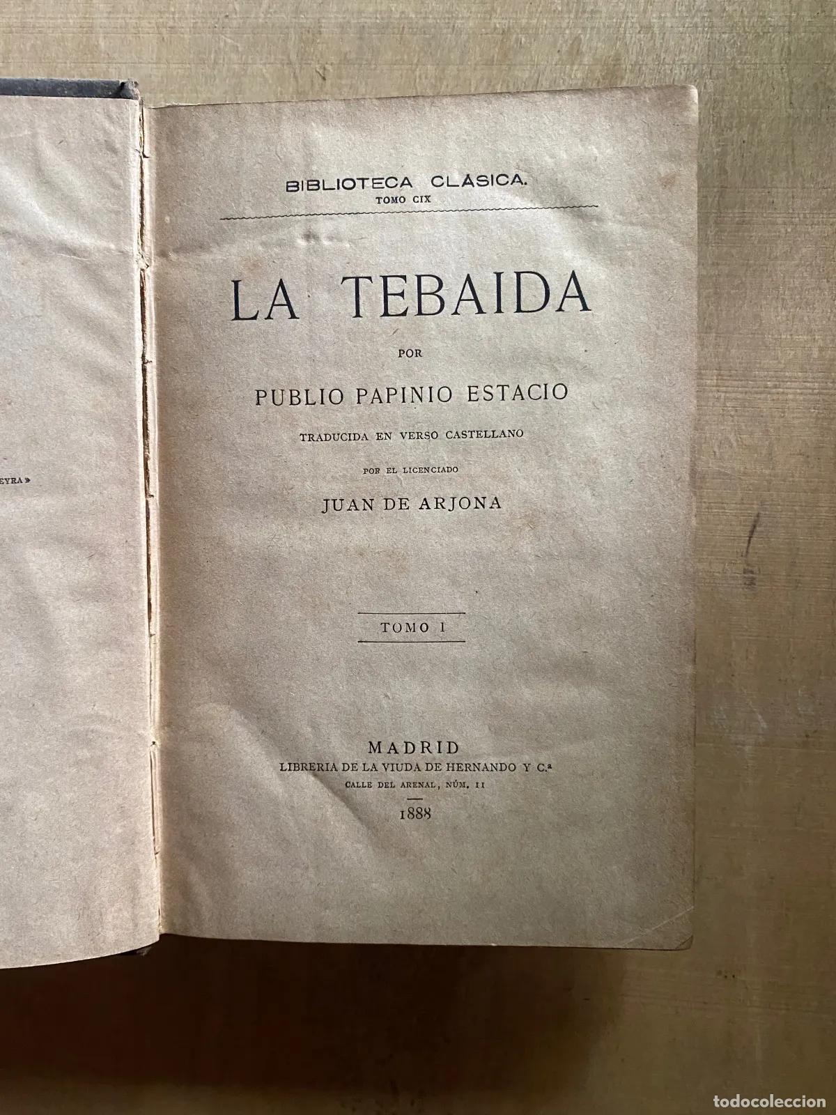 Libros: Publio Papinio Estacio - La Tebaida - Foto 1