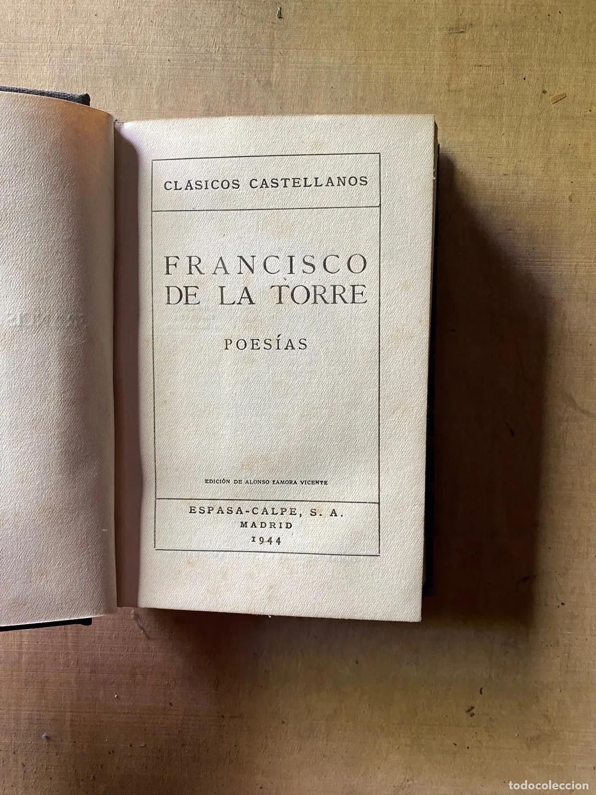 Libros: Francisco de la Torre - Poesias - Foto 1