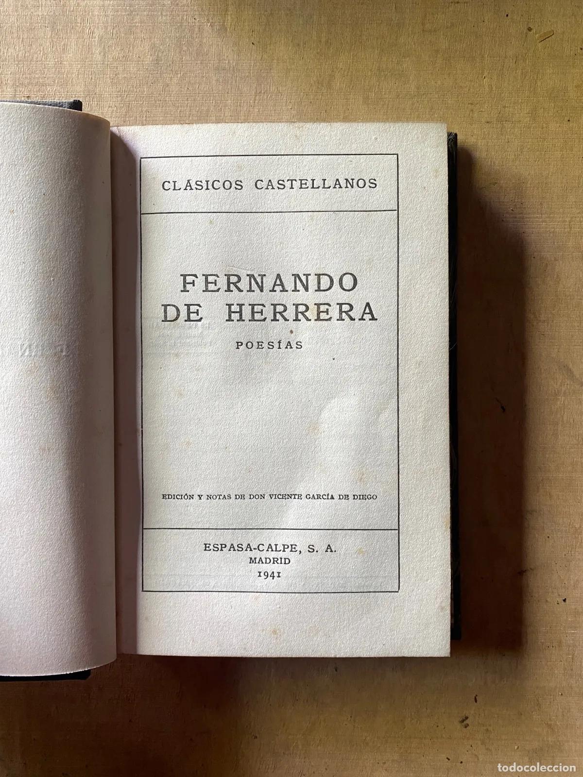 Livros em segunda m&atilde;o: Fernando de Herrera - Poesias
