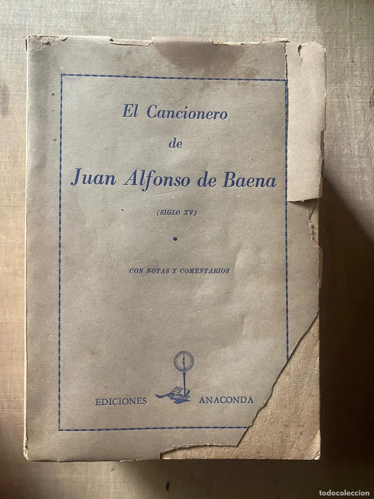 Livros em segunda m&atilde;o: Juan Alfonso de Baena - El Cancionero de Juan Alfonso de Baena