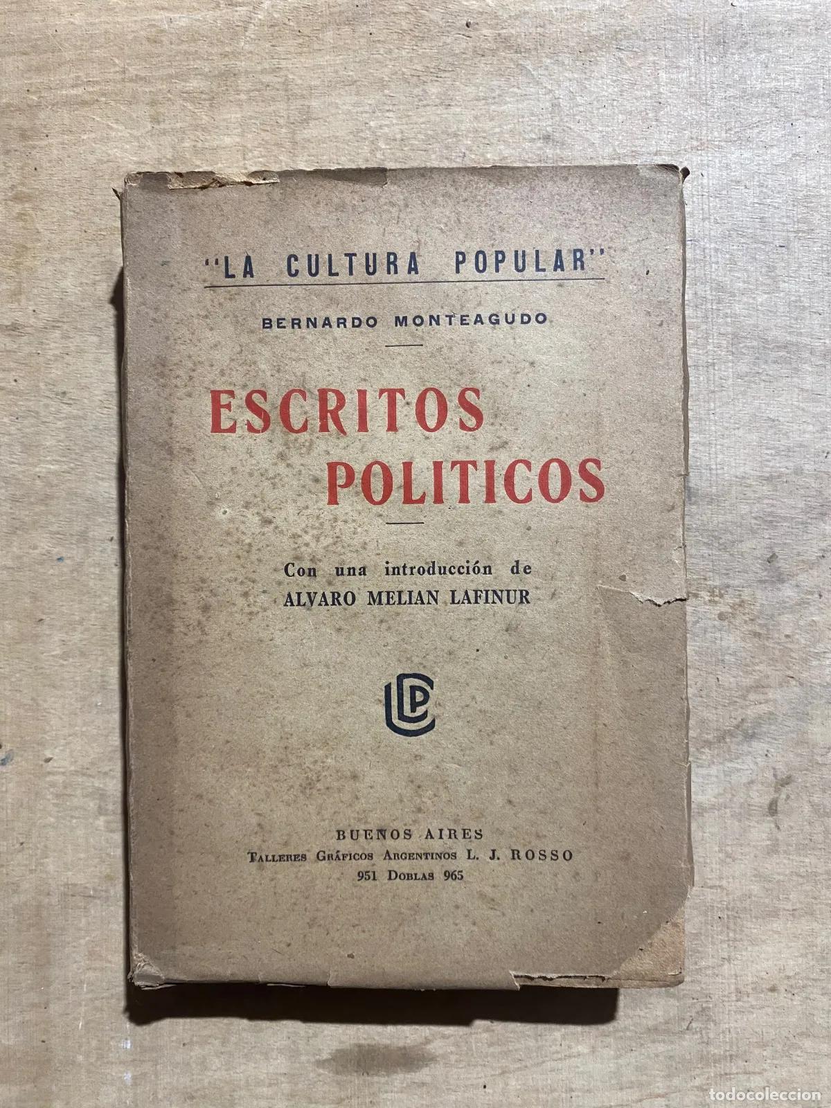 Libros: Bernardo Monteagudo - Escritos politicos - Foto 1