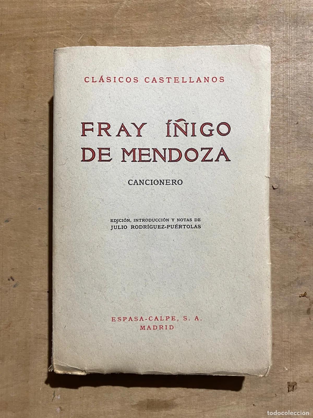 Libri di seconda mano: Fray i�igo de Mendoza - Cancionero