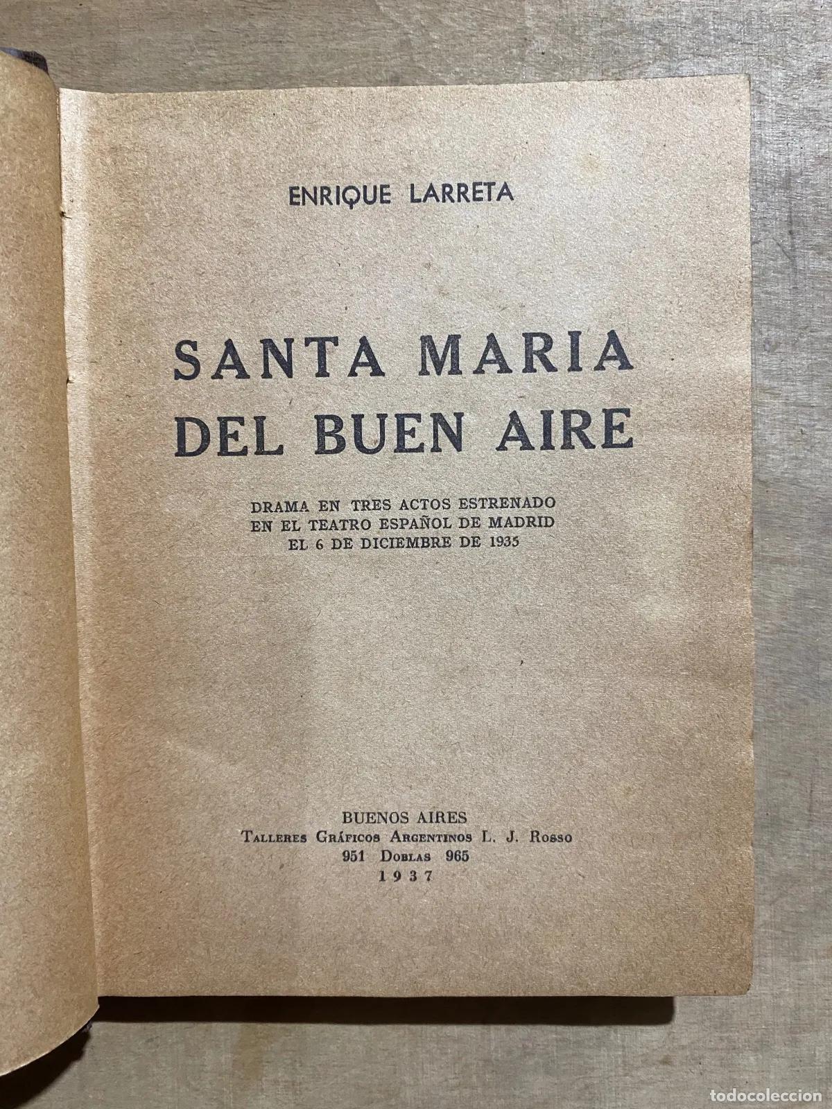 B&uuml;cher: Enrique Larreta - Santa Maria del Buen Aire