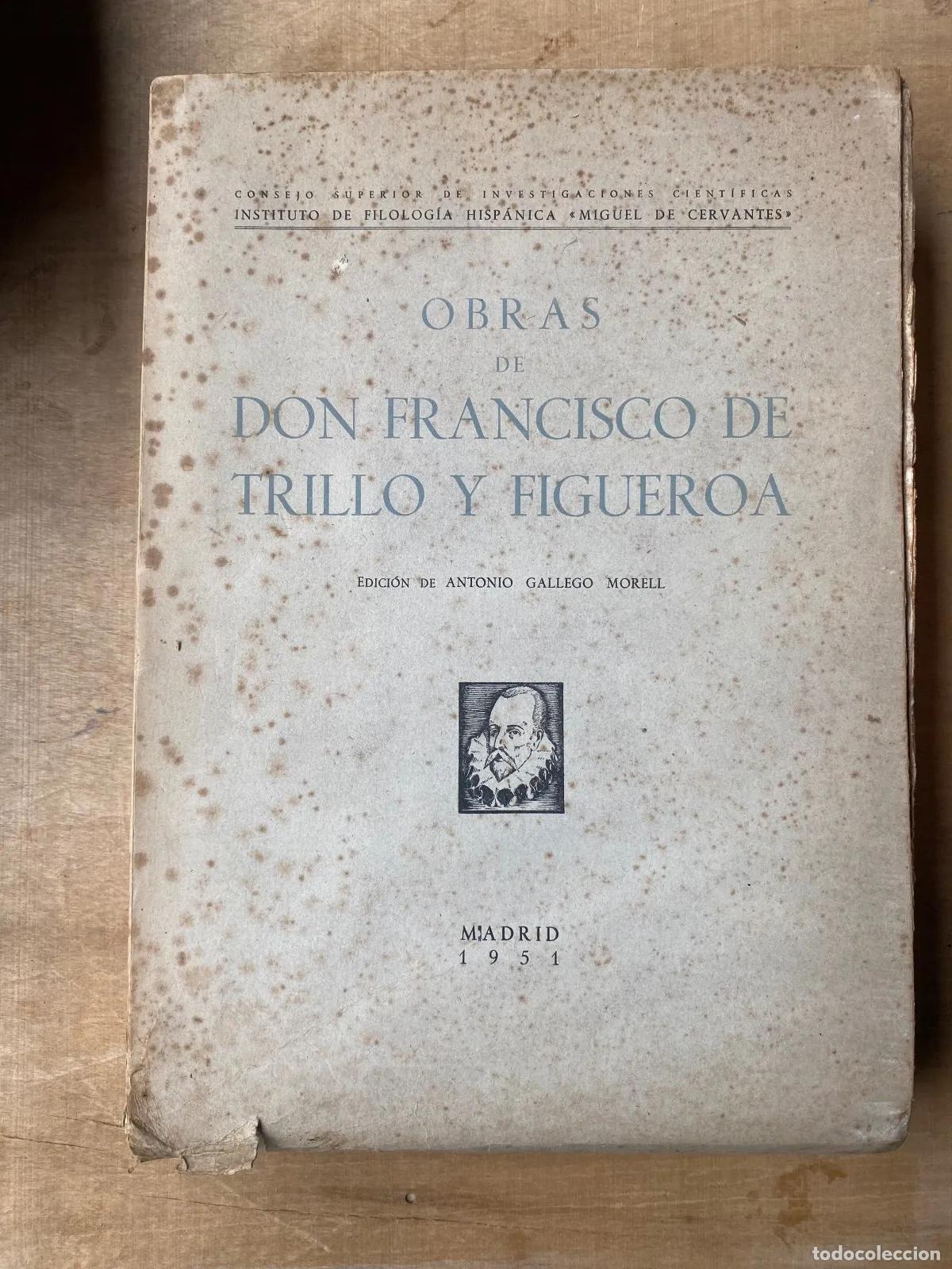 Livros em segunda m&atilde;o: Francisco de Trillo y Figueroa - Obras de don Francisco de Trillo y Figueroa