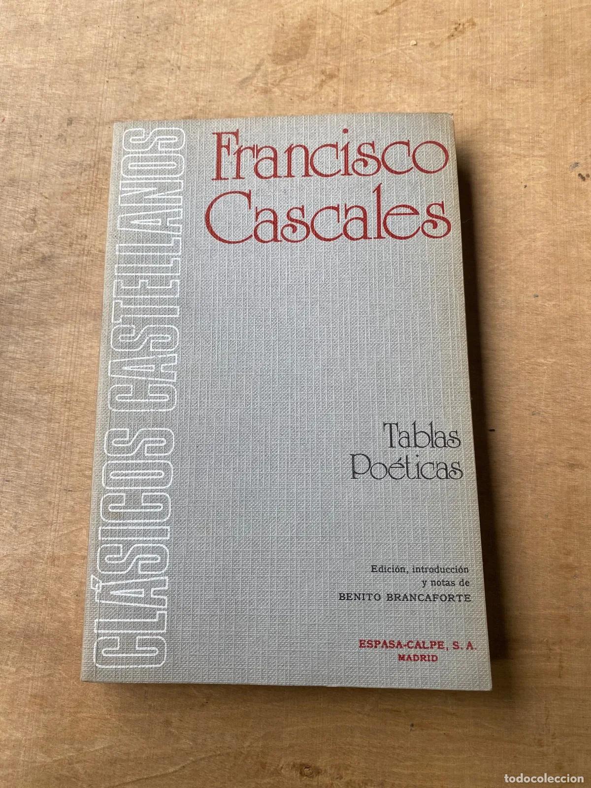 Libros: Francisco Cascales - Tablas poeticas