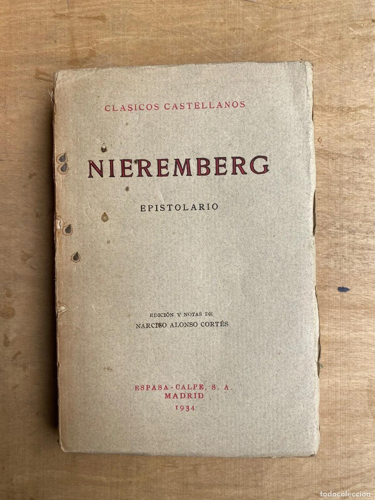 Libros: Juan Eusebio Nieremberg - Epistolario - Foto 1