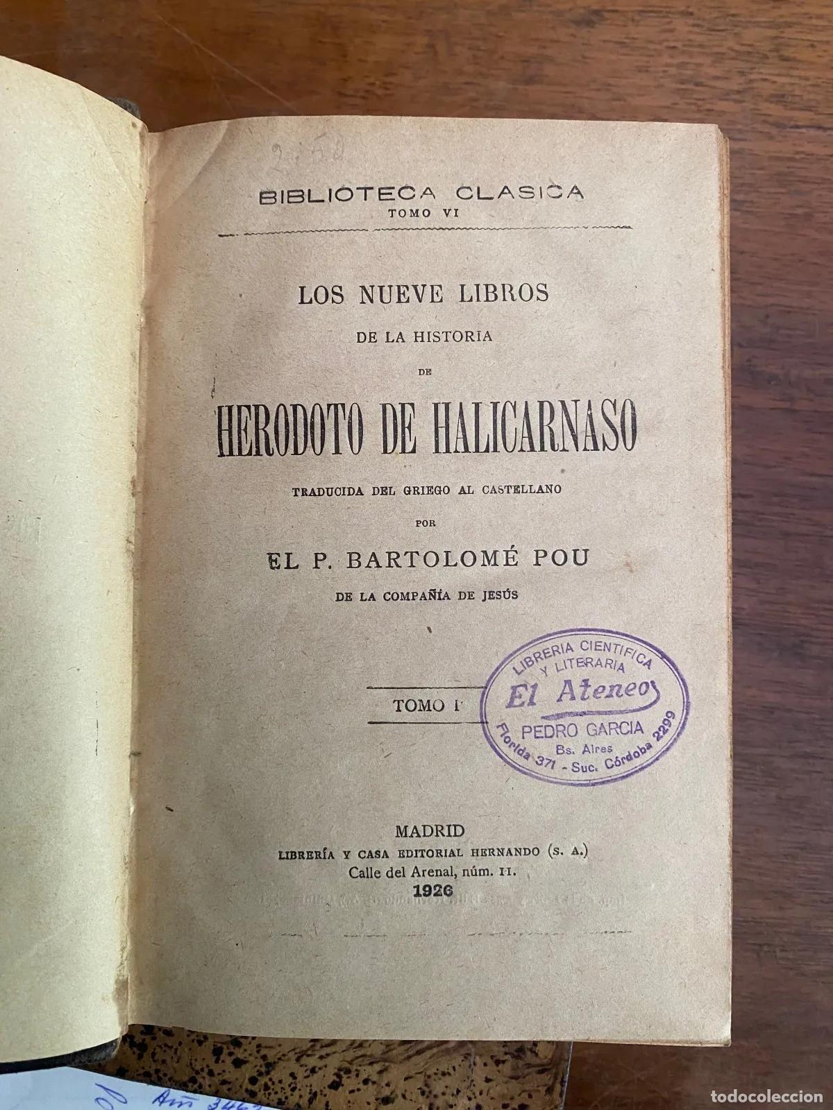 Libros: Herodoto de Halicarnaso - Los nueve libros de la historia