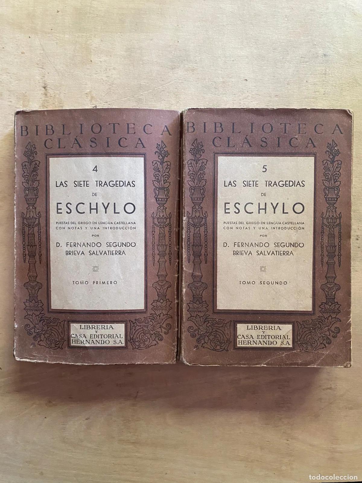 Livros em segunda m&atilde;o: Esquilo - Las siete tragedias de Eschylo