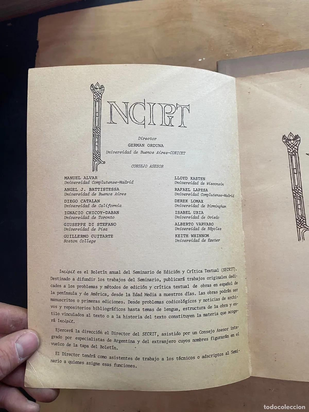 Libros: German Orduna - Incipit - Foto 2