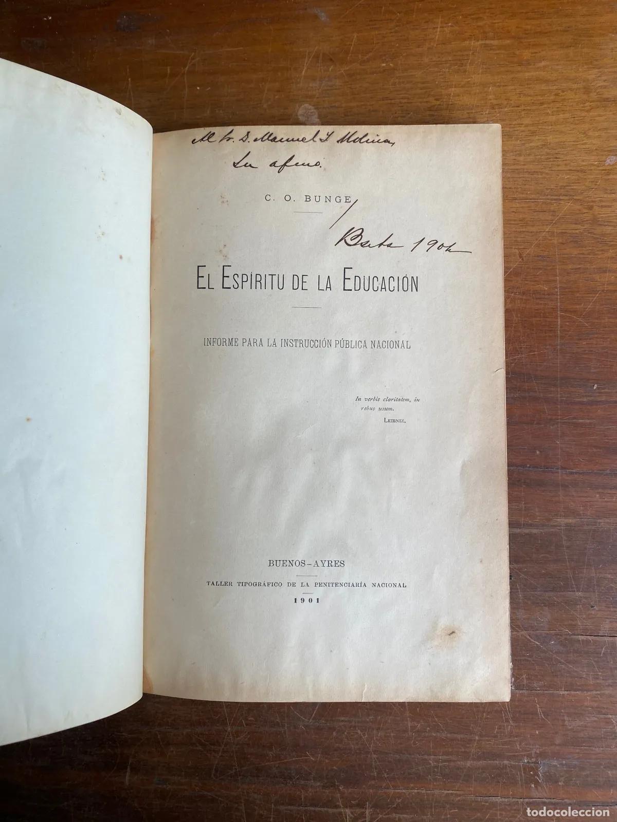 books: Carlos Octavio Bunge - El espiritu de la educacion