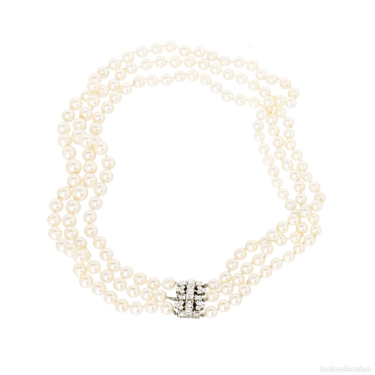Libros: Joyas - Collar de perlas con diamantes de 5 quilates - Foto 1