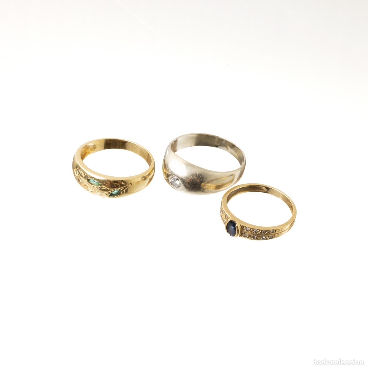 Libri di seconda mano: Joyas: Tres anillos de oro de 19,2 quilates.