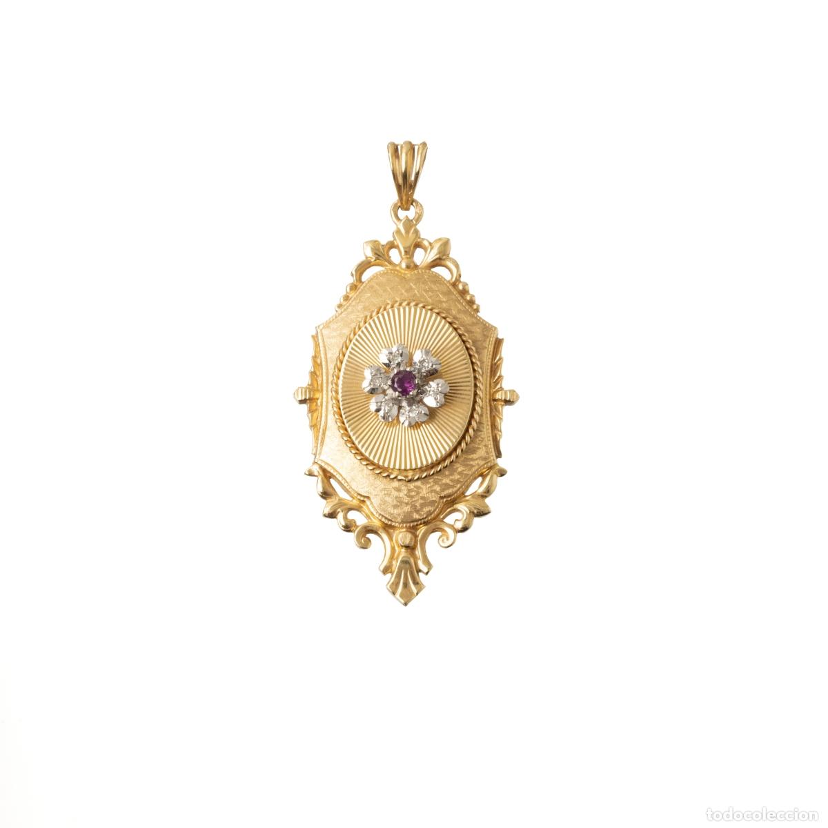 B&uuml;cher: Joyer&iacute;a - Colgante con marco de fotos de oro de 18 quilates y diamantes - Siglo XIX