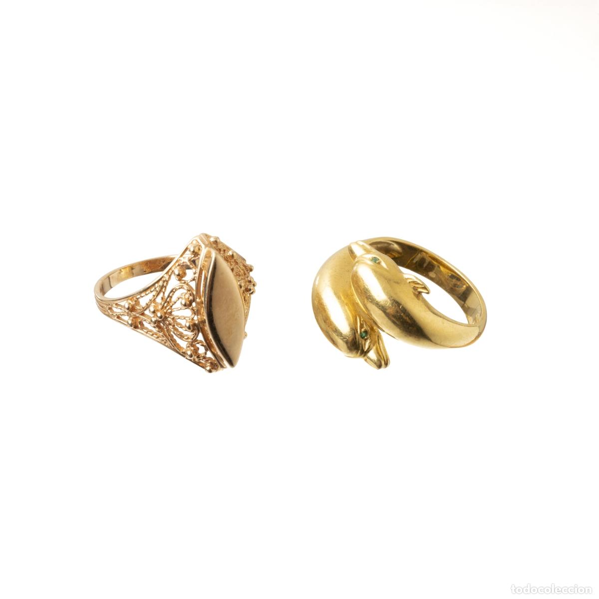 Libros: Joyas - Dos anillos de oro de 19,2 quilates. - Foto 1