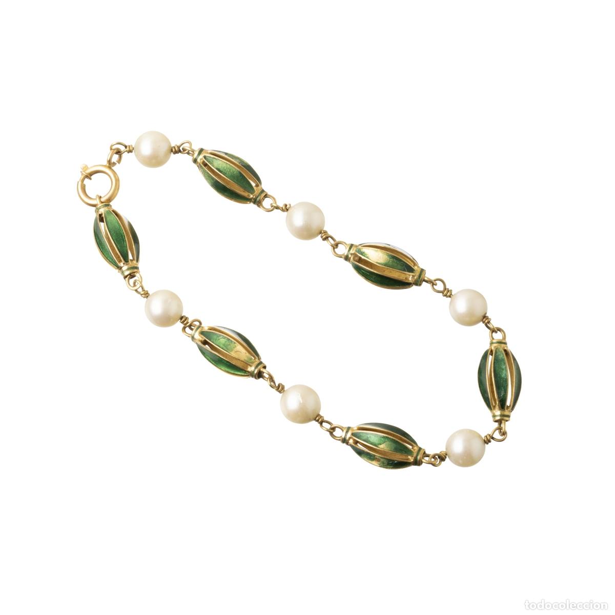 Libros: Joyas - Pulsera de oro con perlas de 19,2 quilates