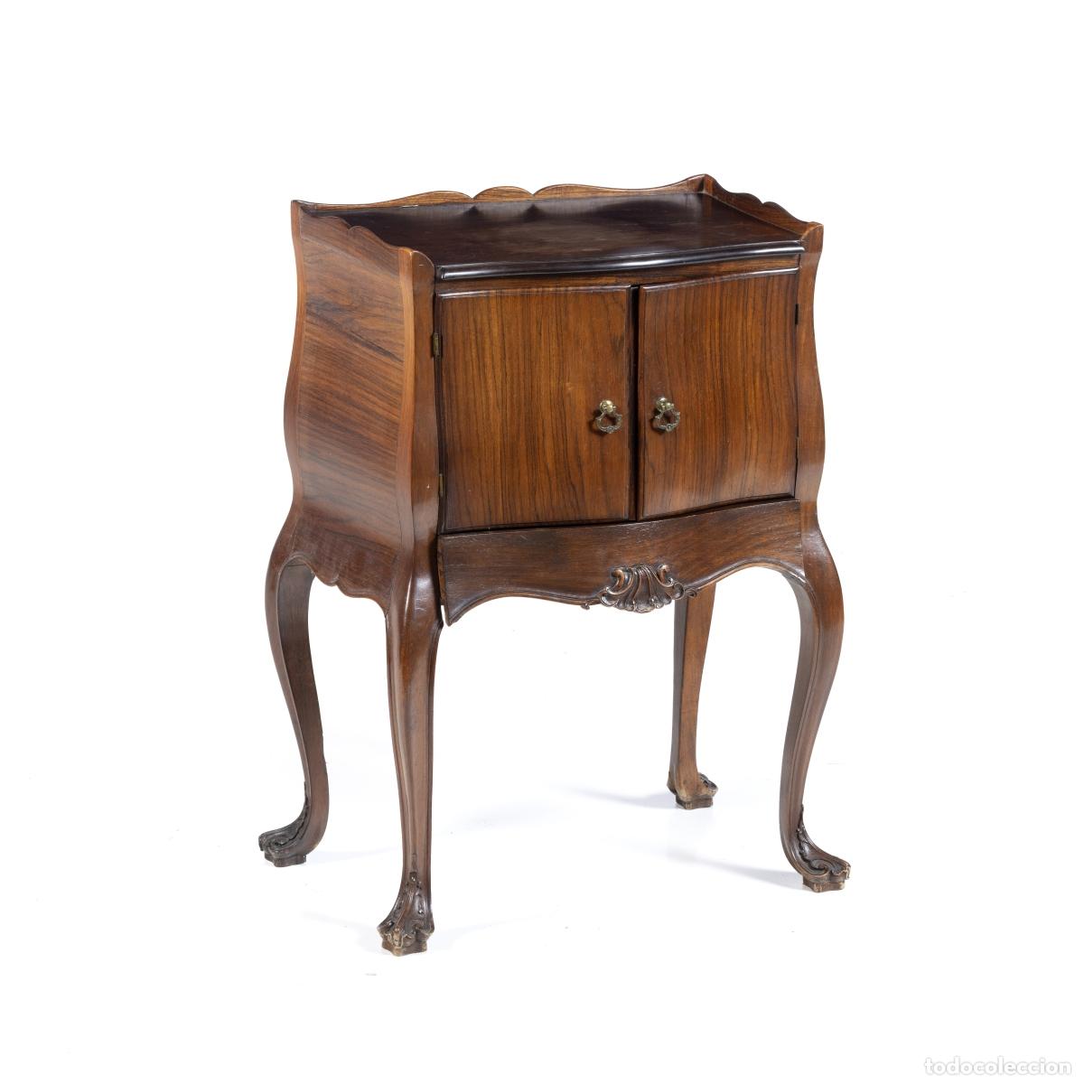 Libros: Muebles - Mesita de noche estilo D. Jos&eacute; en palisandro - Foto 1