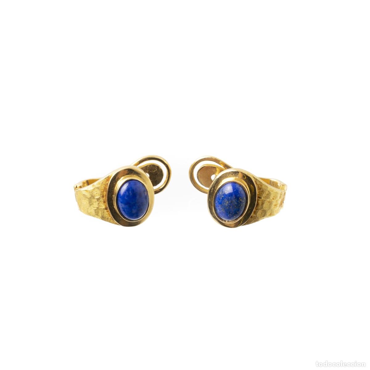Libros: Joyas - Par de pendientes de oro de 19,2 quilates