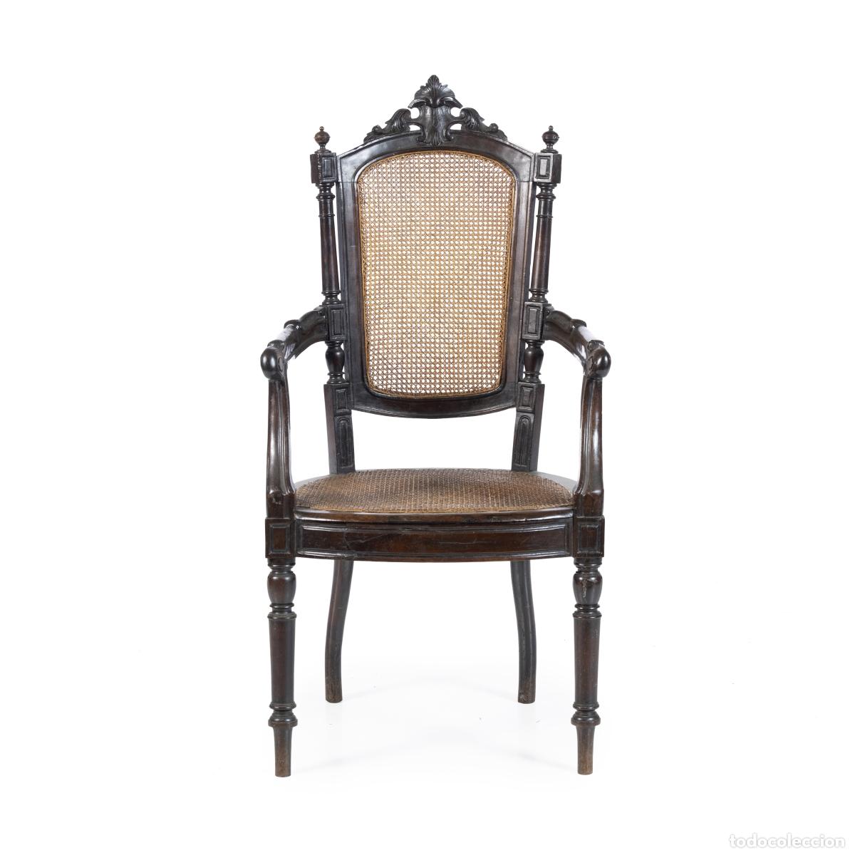 B&uuml;cher: Muebles - Sill&oacute;n de palisandro - Siglo XIX