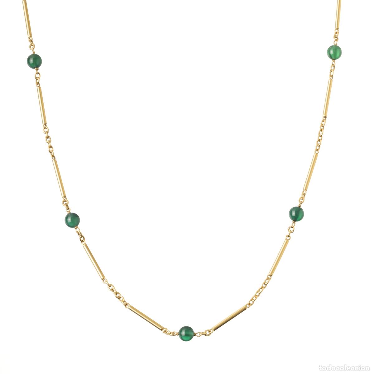 Libros: Joyer&iacute;a - Collar de oro de 19,2 quilates con &aacute;gatas