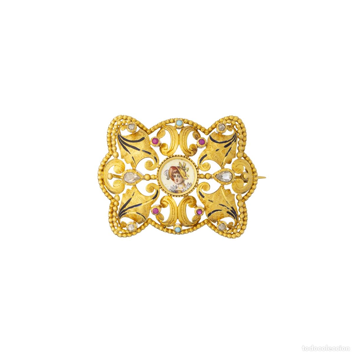 B&uuml;cher: Joyer&iacute;a - Broche en oro de 19,2 quilates y diamantes