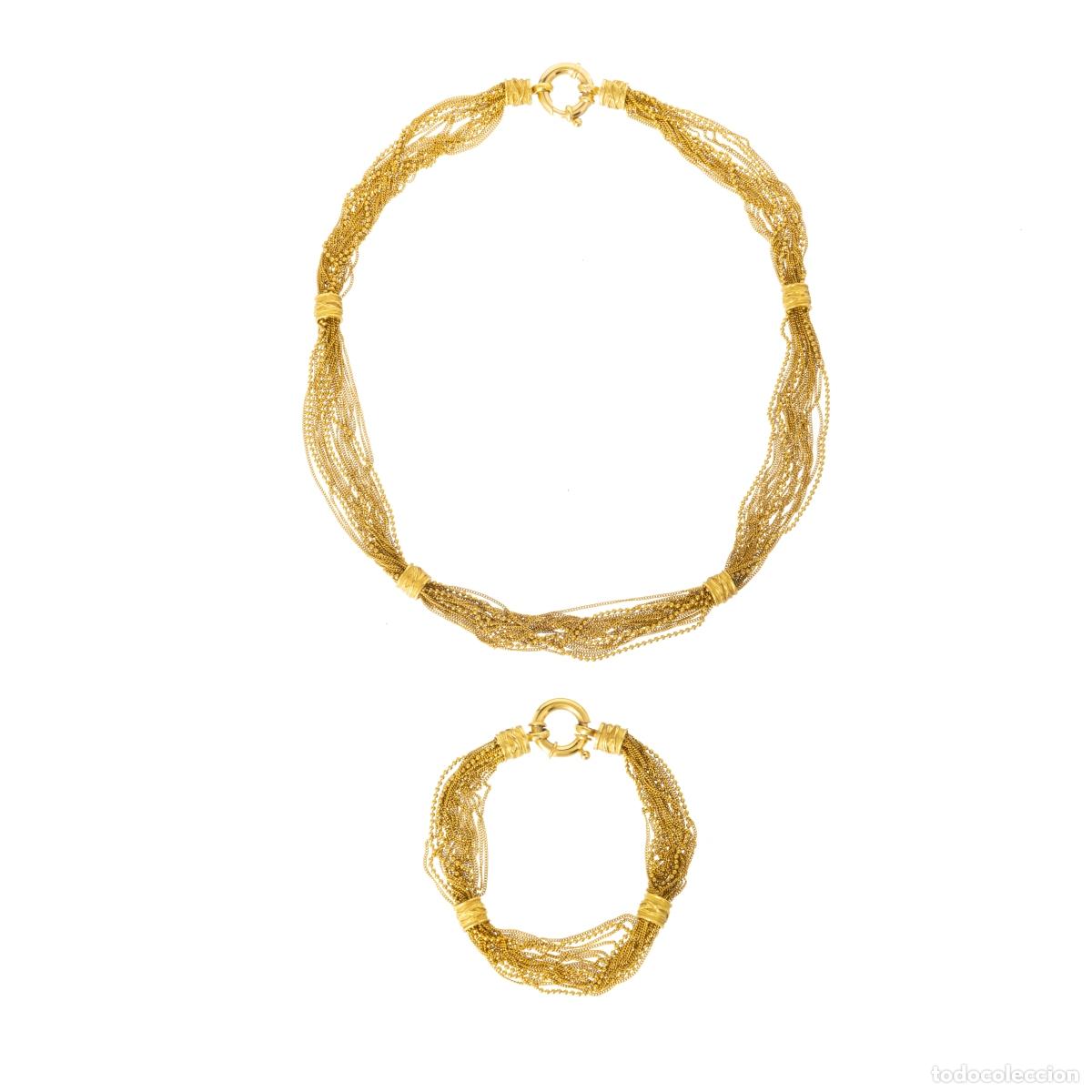 Libros: Joyas: collar y pulsera de oro de 19,2 quilates.