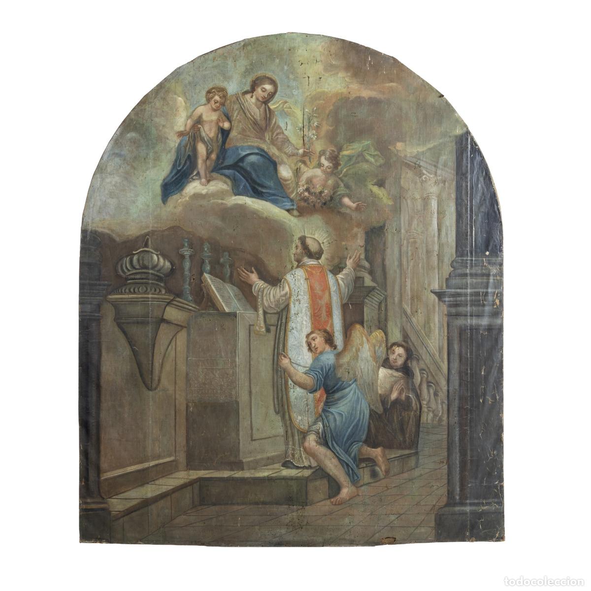 Libros: Pintura - Aparici&oacute;n de la Virgen a San Antonio - Siglo XVIII - 250 cm