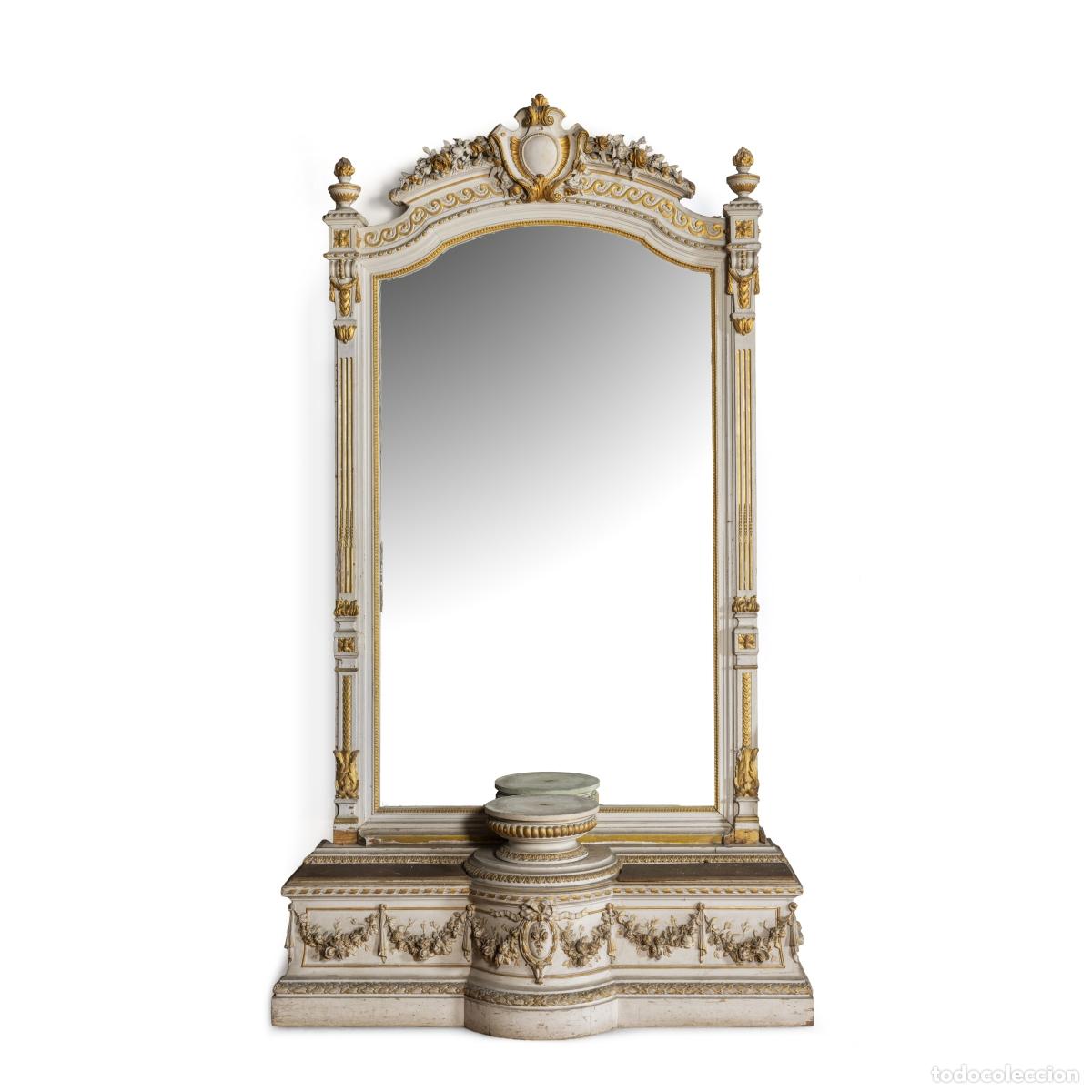 books: Muebles - Espejo de madera - 268 cm - Siglo XIX