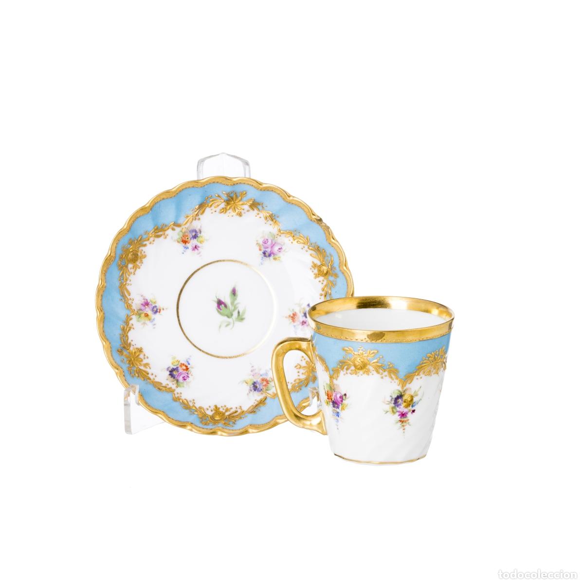 Libros: Porcelana europea - Taza y platillo peque&ntilde;os - Meissen