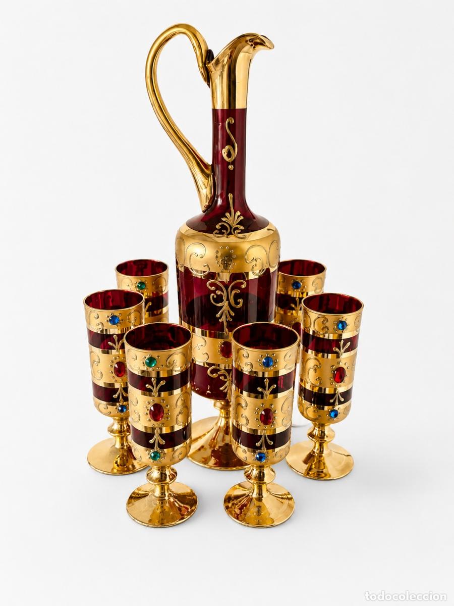 B&uuml;cher: Vidrio y cristal - Jarra y seis vasos - Murano