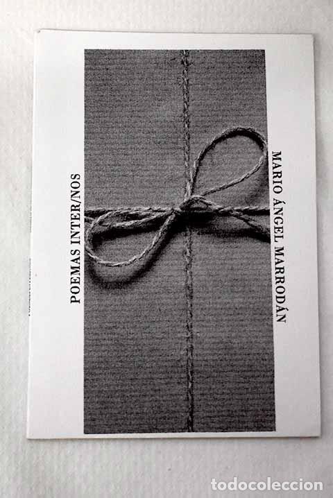 Libros: Poemas inter-nos: Marrod&aacute;n, Mario &Aacute;ngel.- Marrod&aacute;n, Mario &Aacute;ngel
