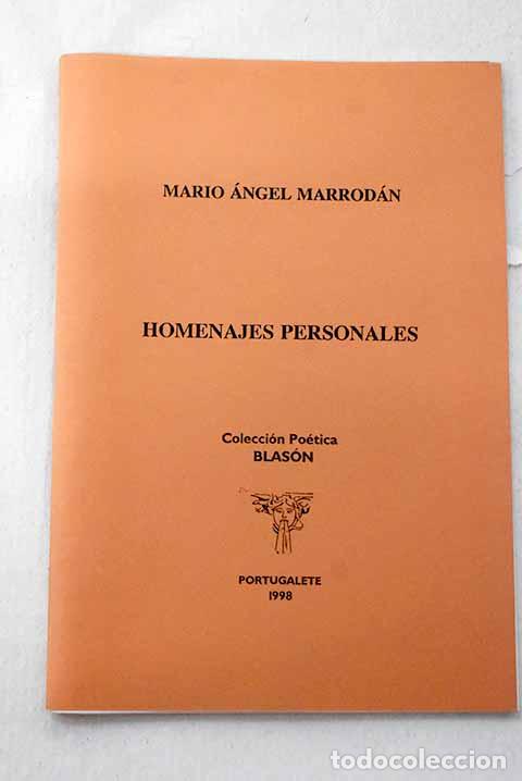 Libros: Homenajes personales.- Marrod&aacute;n, Mario &Aacute;ngel