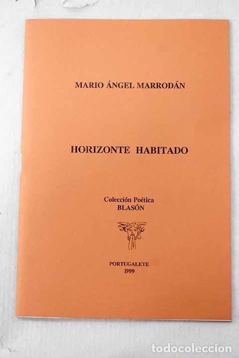 Libros: Horizonte habitado: Marrod&aacute;n, Mario &Aacute;ngel.- Marrod&aacute;n, Mario &Aacute;ngel