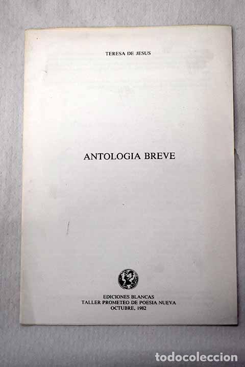 Livres: Antolog&iacute;a breve: Jes&uacute;s, Santa Teresa de.- Jes&uacute;s, Santa Teresa de