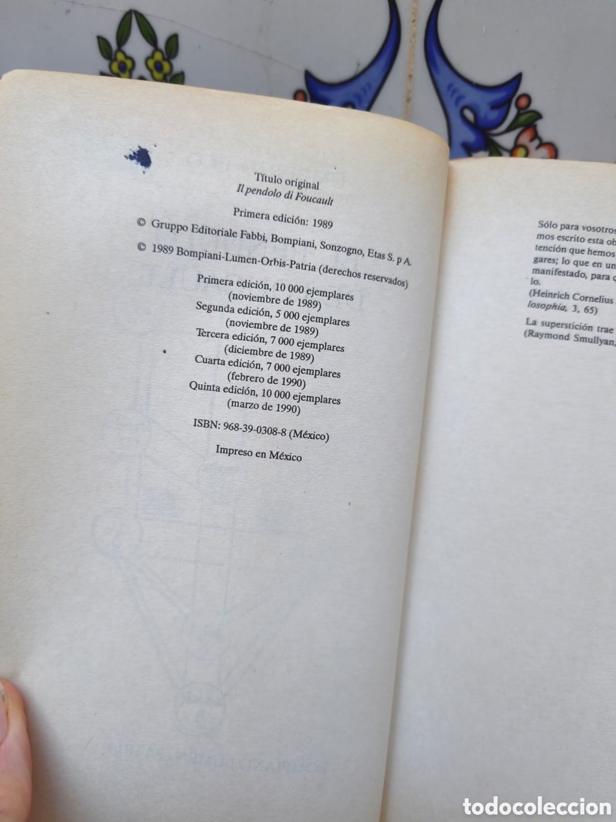 Libros: El P&eacute;ndulo de Foucault - Umberto Eco 1 edici&oacute;n - Foto 3
