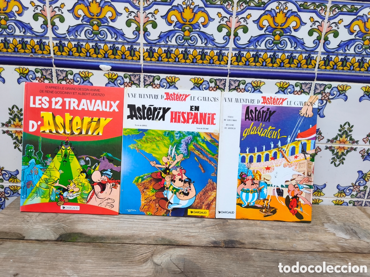 Libros: 3 C&oacute;mics de Ast&eacute;rix (Franc&eacute;s)