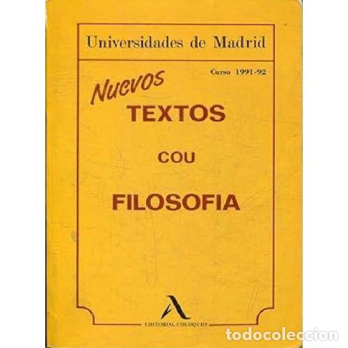 Livros em segunda m&atilde;o: NUEVOS TEXTOS COU FILOSOFIA - UNIVERSIDAD DE MADRID