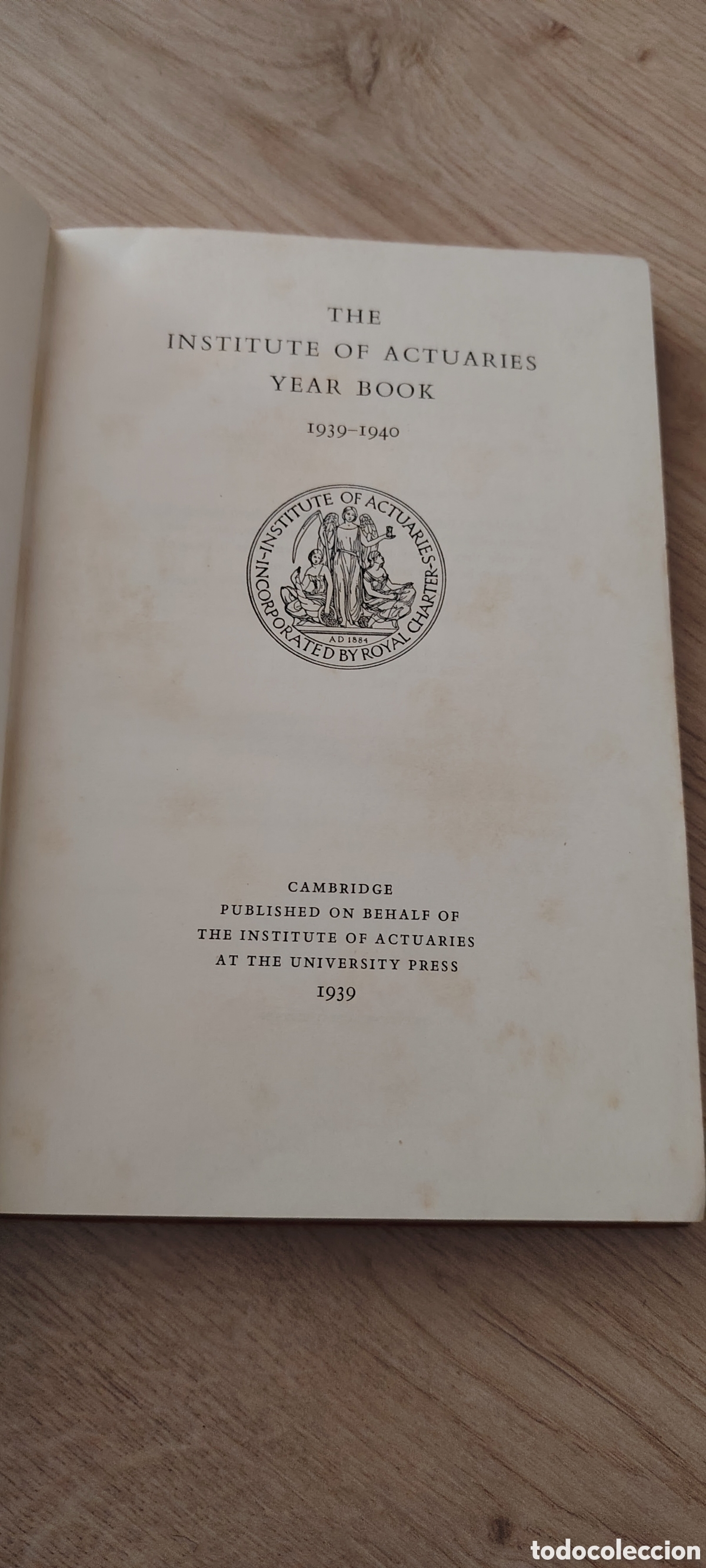 Libros: Libro antiguo The Institute of Actuaries Year Book 1939-1940 &ndash; Cambridge 1939